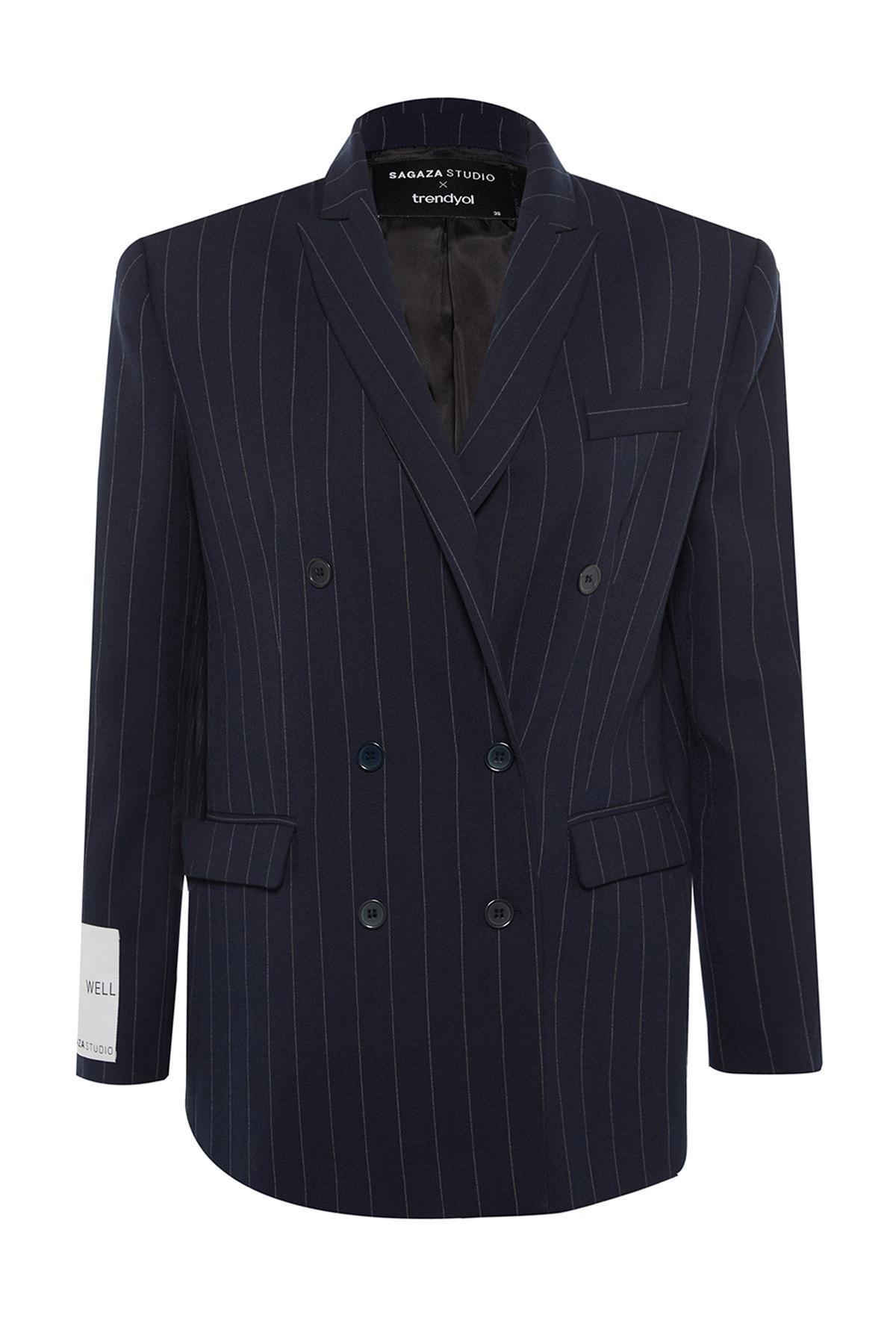 Navy Oversize Jacket, , large image number 7