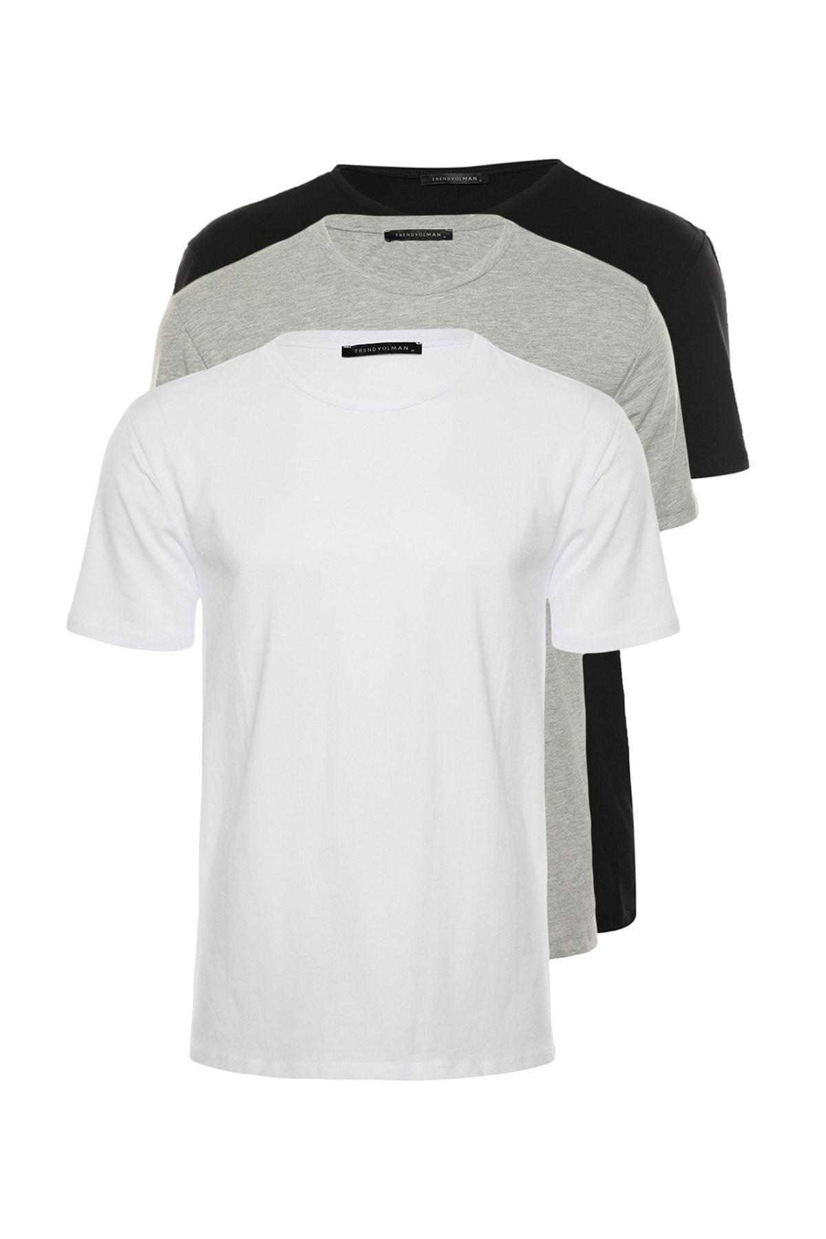 Multicolour Slim T-Shirt, Set Of 3, , large image number 0