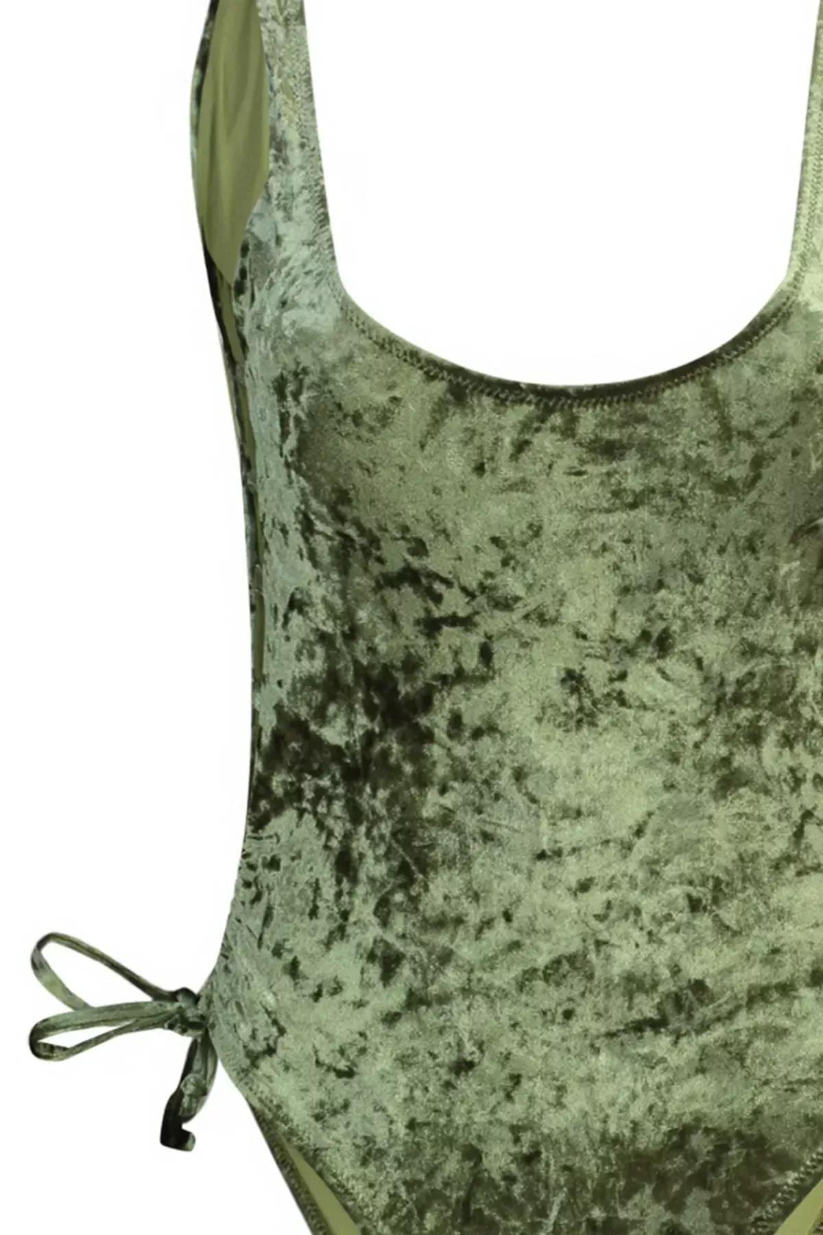 بدلة سباحة بملمس بارز، كاكي, Khaki, large image number 6