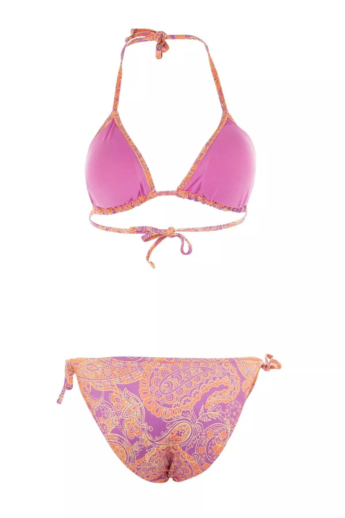 Multicolour Plain Bikini Set, Multicolor, large image number 13