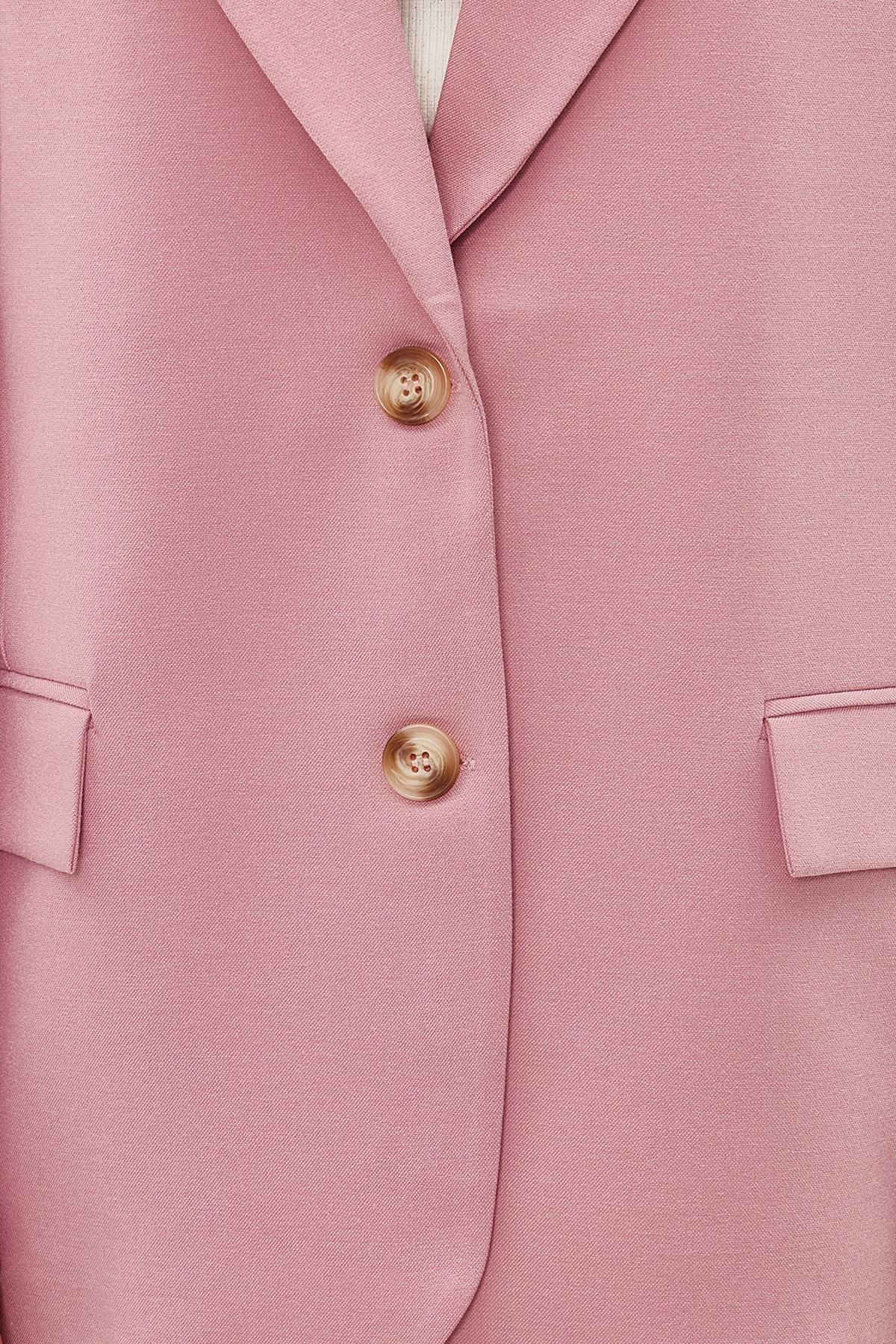 Pink Lined Woven Blazer Jacket, , large image number 4