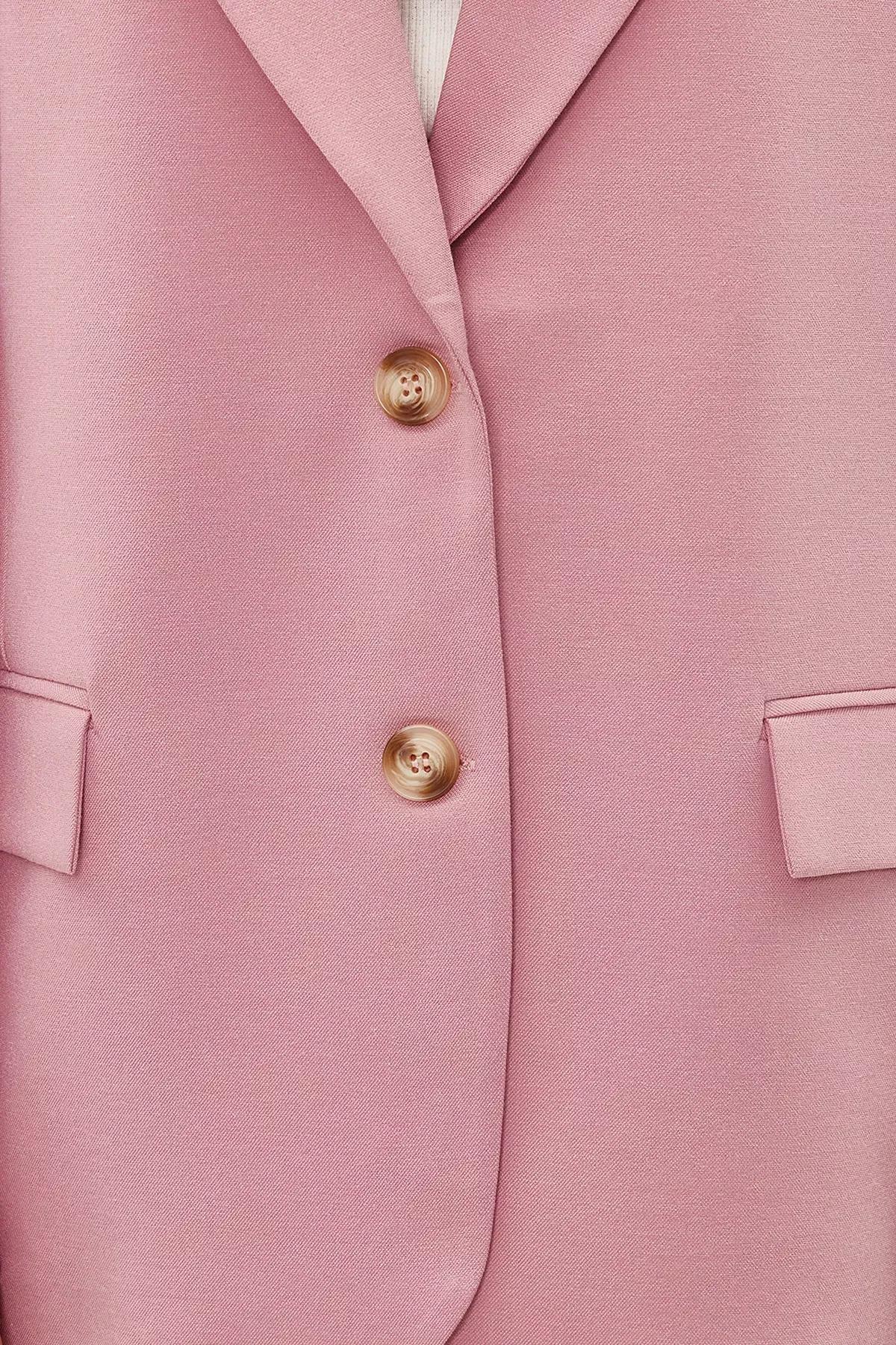 Pink Lined Woven Blazer Jacket, , large image number 4