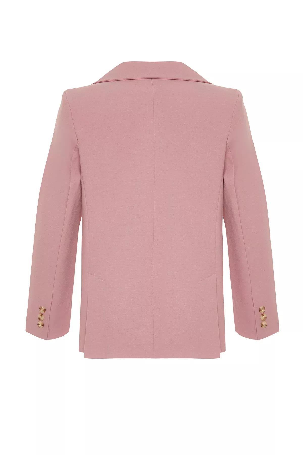 Pink Lined Woven Blazer Jacket, , large image number 6