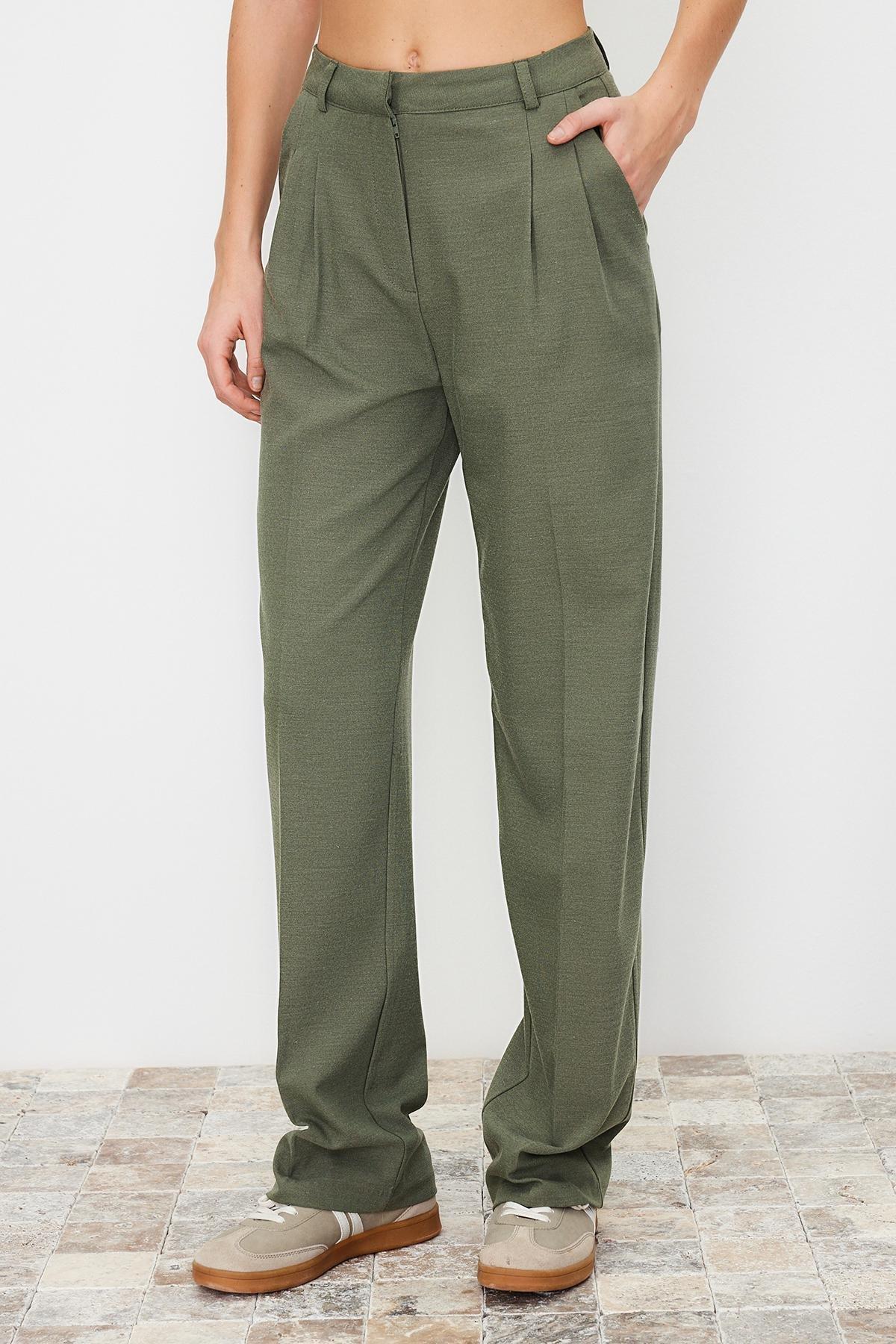 Green Limited Edition Straight Cut Trousers, , large image number 4