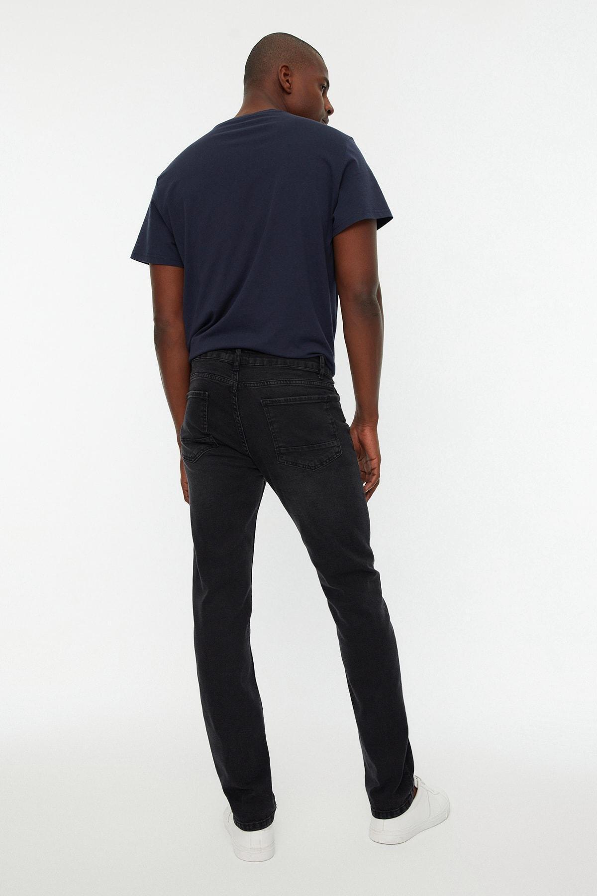 Trendyol - Black Slim Mid Waist Jeans