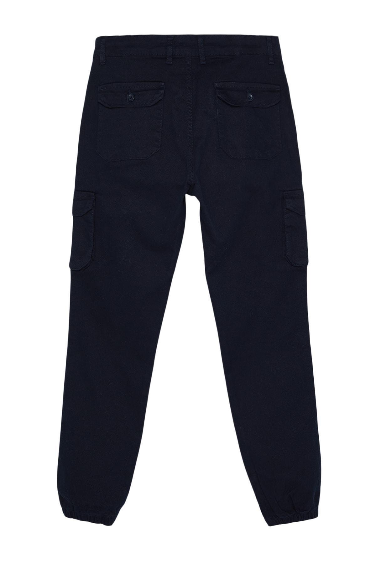 Black Slim Mid Waist Jeans, Black, large image number 6