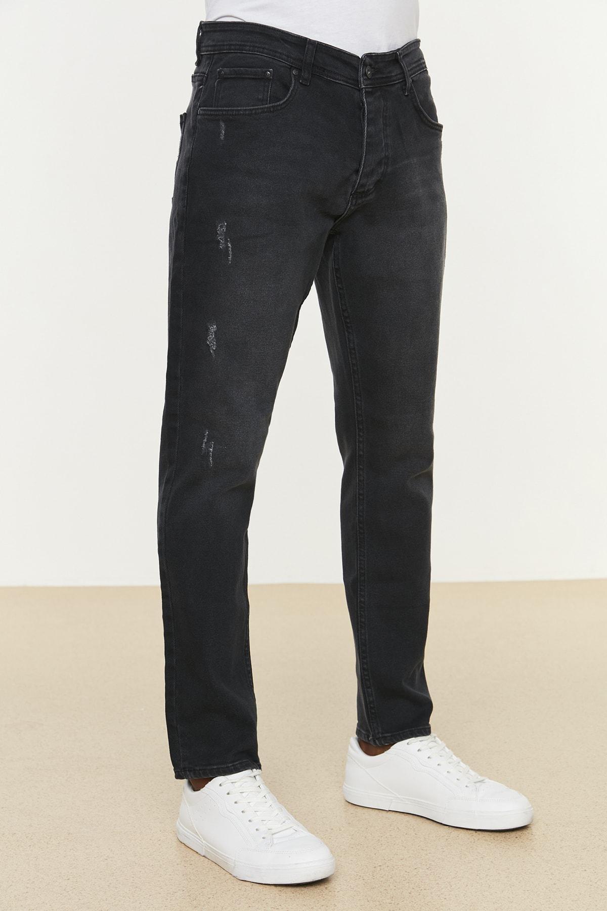 Grey Skinny Mid Waist Jeans, , large image number 4