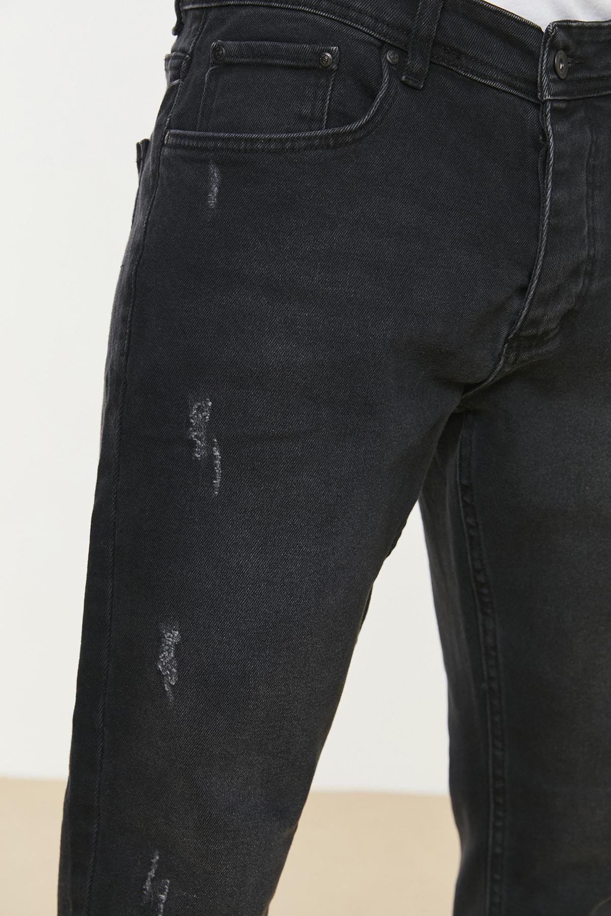 Grey Skinny Mid Waist Jeans, , large image number 5