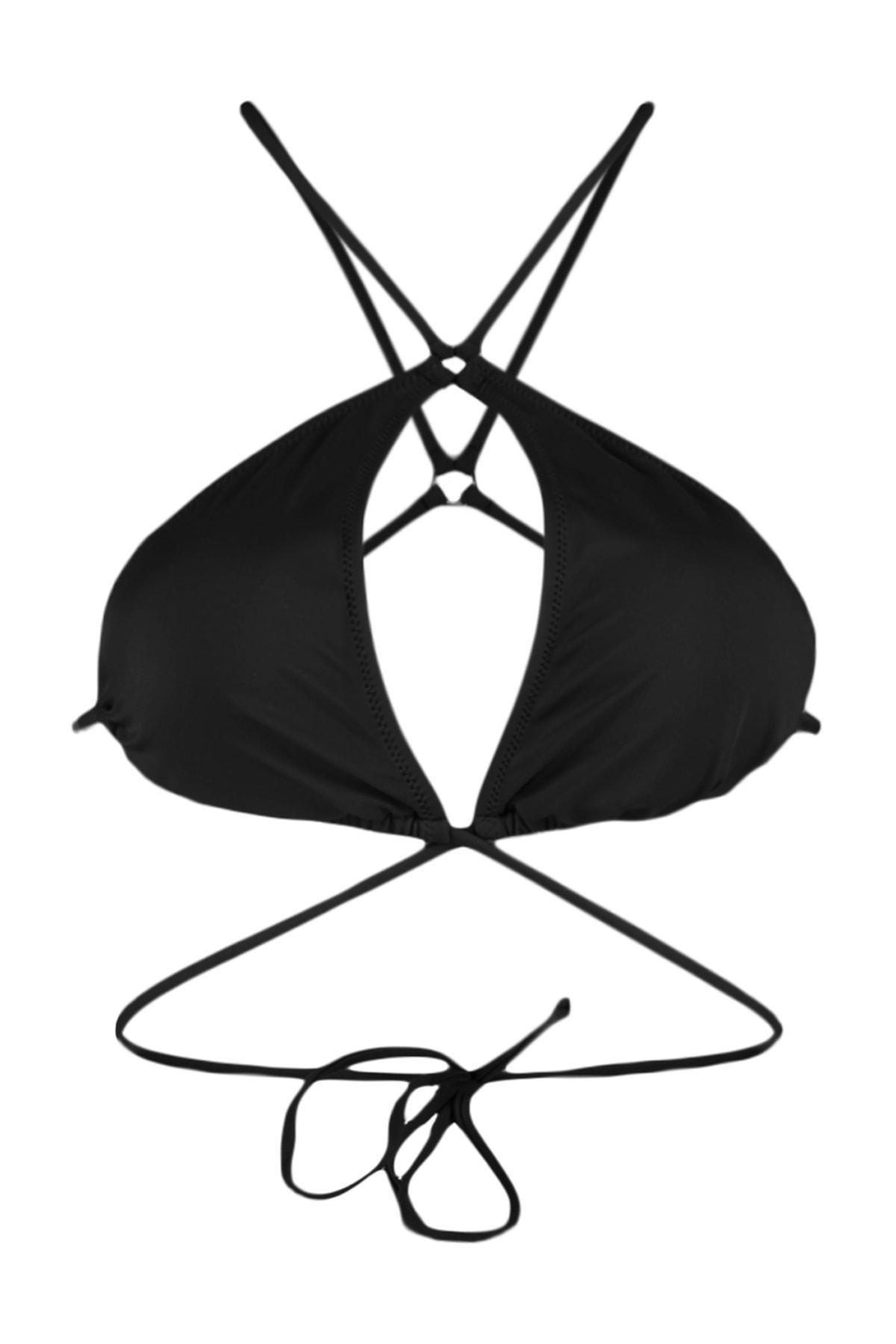 Black Cut Out Bikini Top, , large image number 7