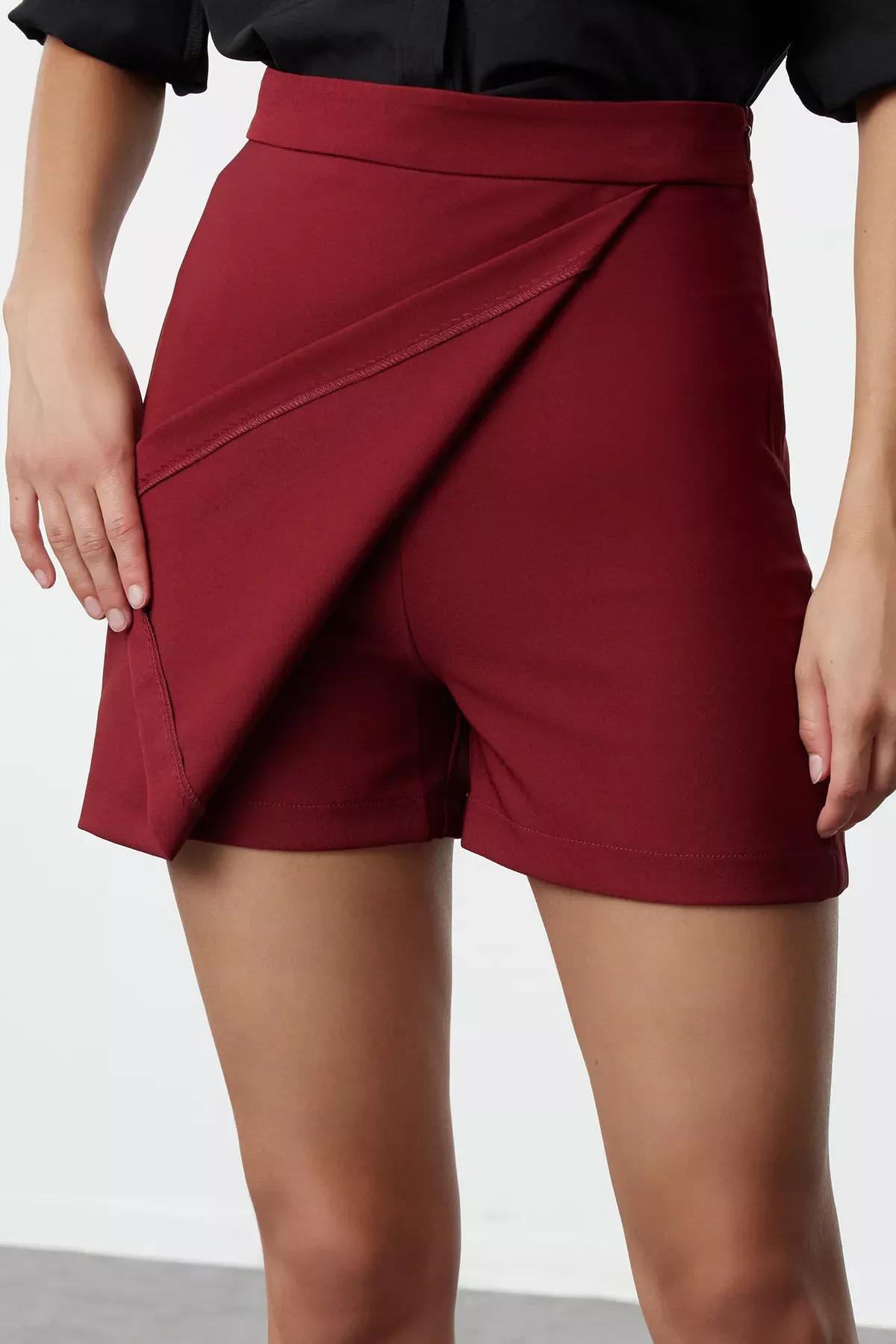 Burgundy Double Breasted Skort, , large image number 2