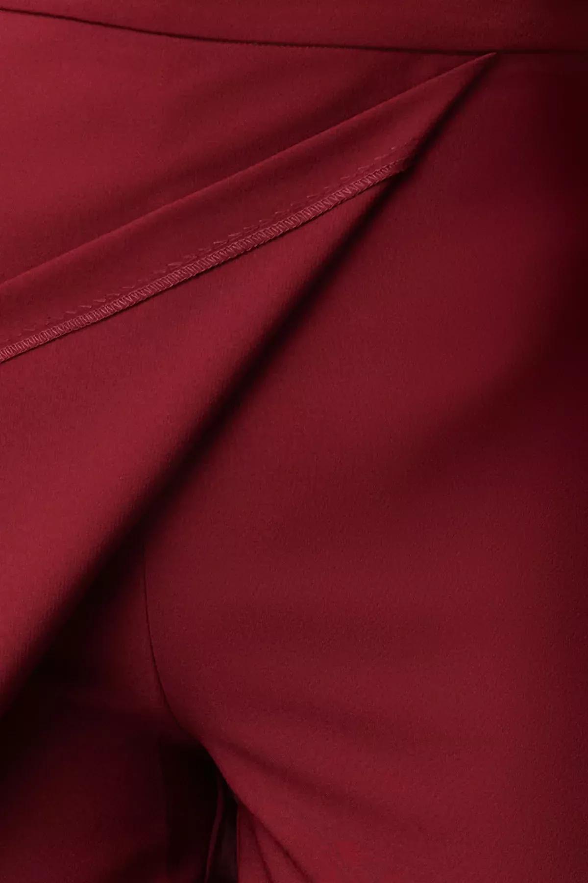 Burgundy Double Breasted Skort, , large image number 3
