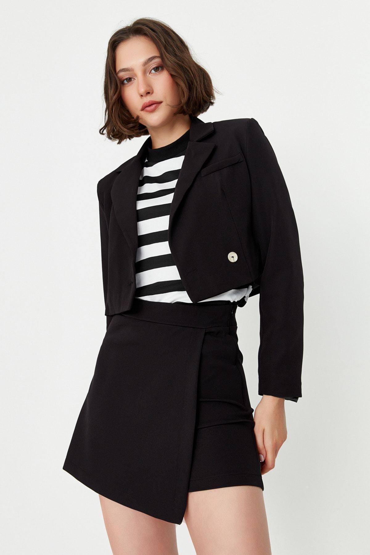 Black Mini Skort, , large image number 1