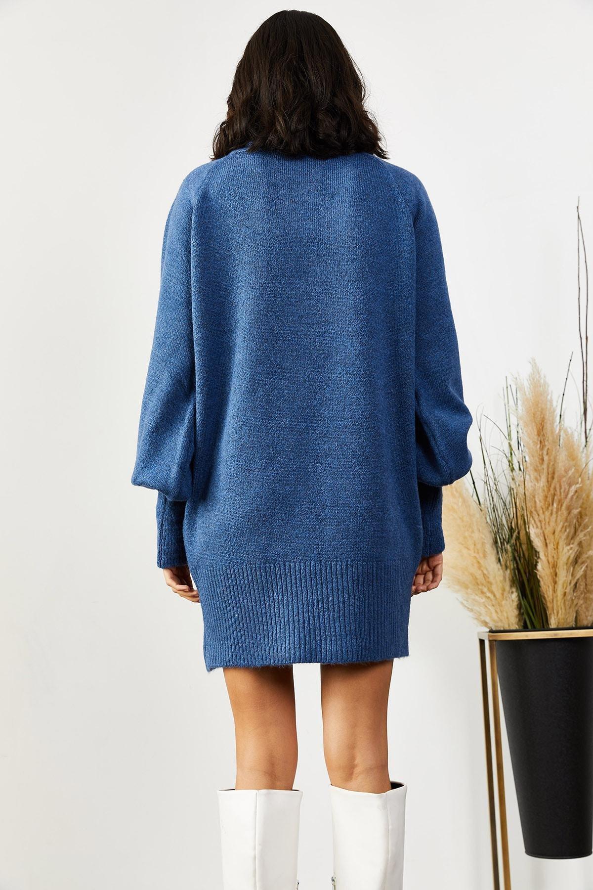 Blue Basic Dress, Indigo, large image number 4