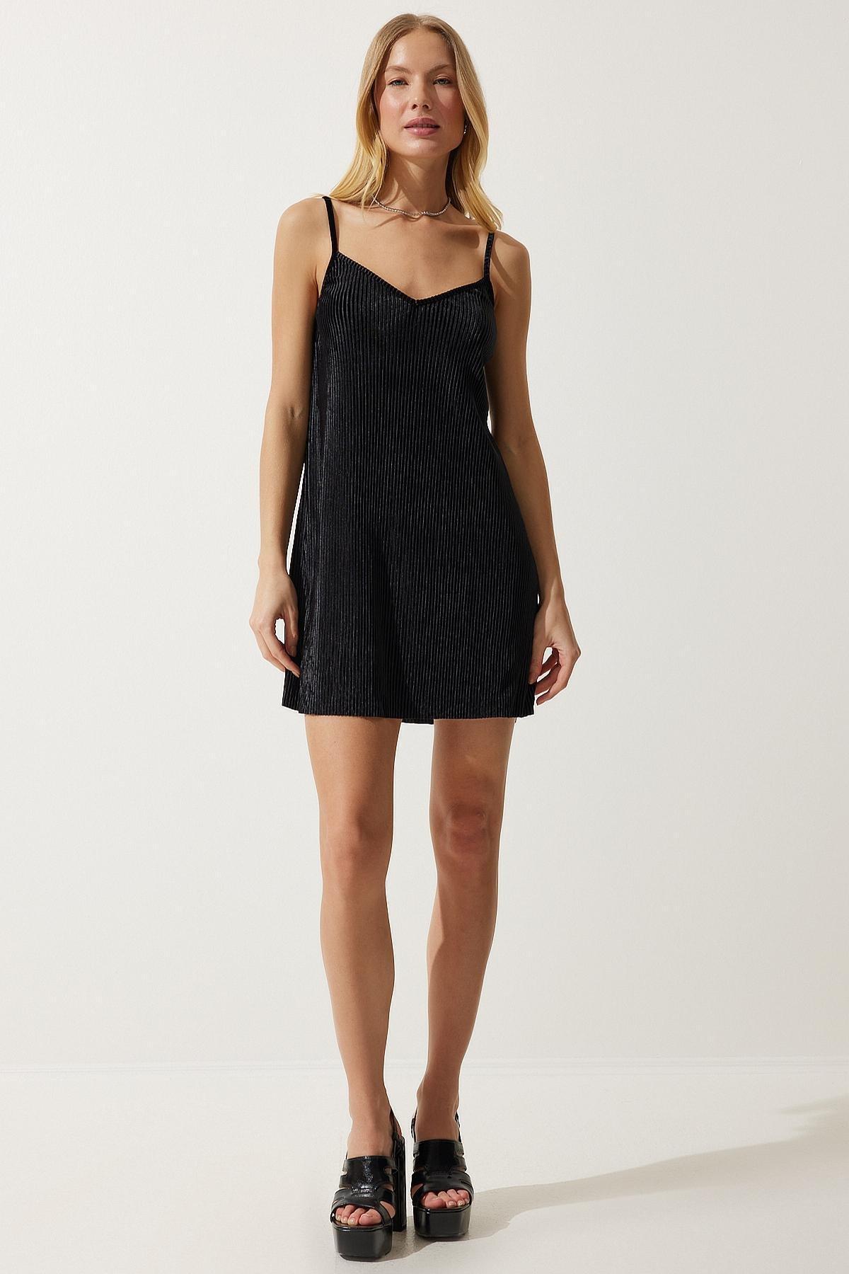 Black Square Collar Dress, , large image number 0
