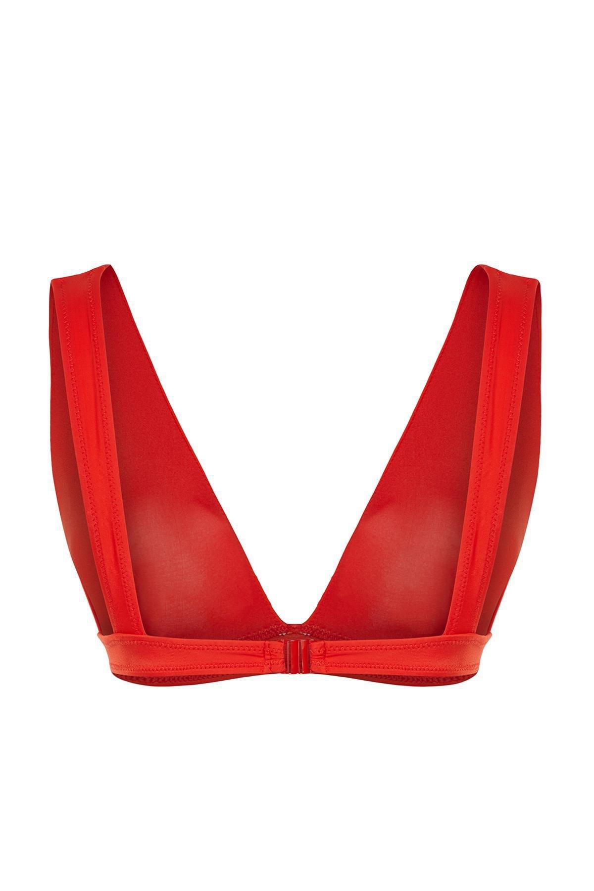 Red Triangle Cut-Out Bikini Top, , large image number 3