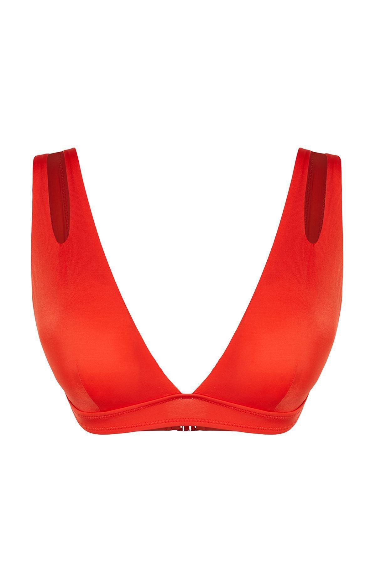 Red Triangle Cut-Out Bikini Top, , large image number 5