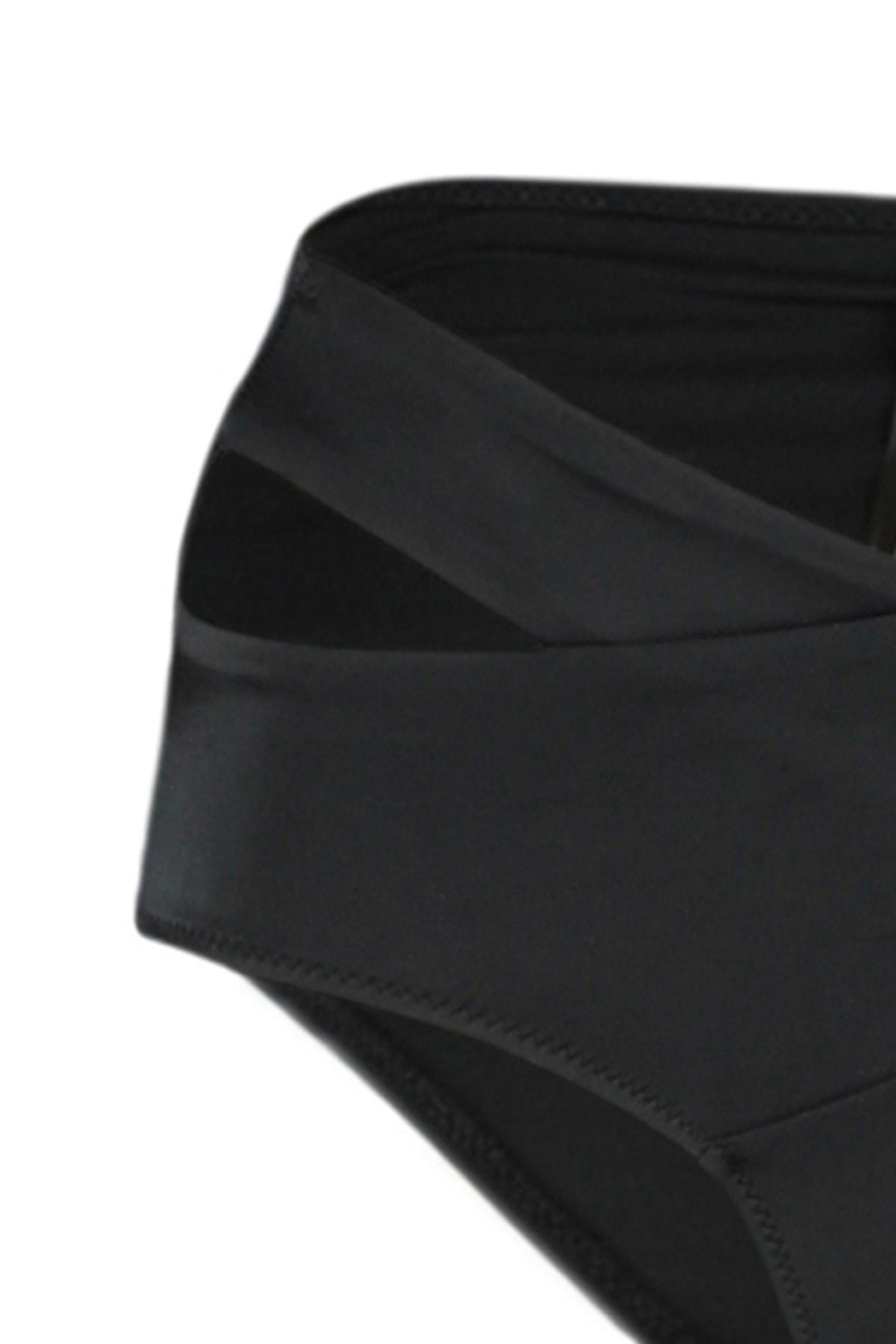 Black Plain Bikini Bottom, Black, large image number 5