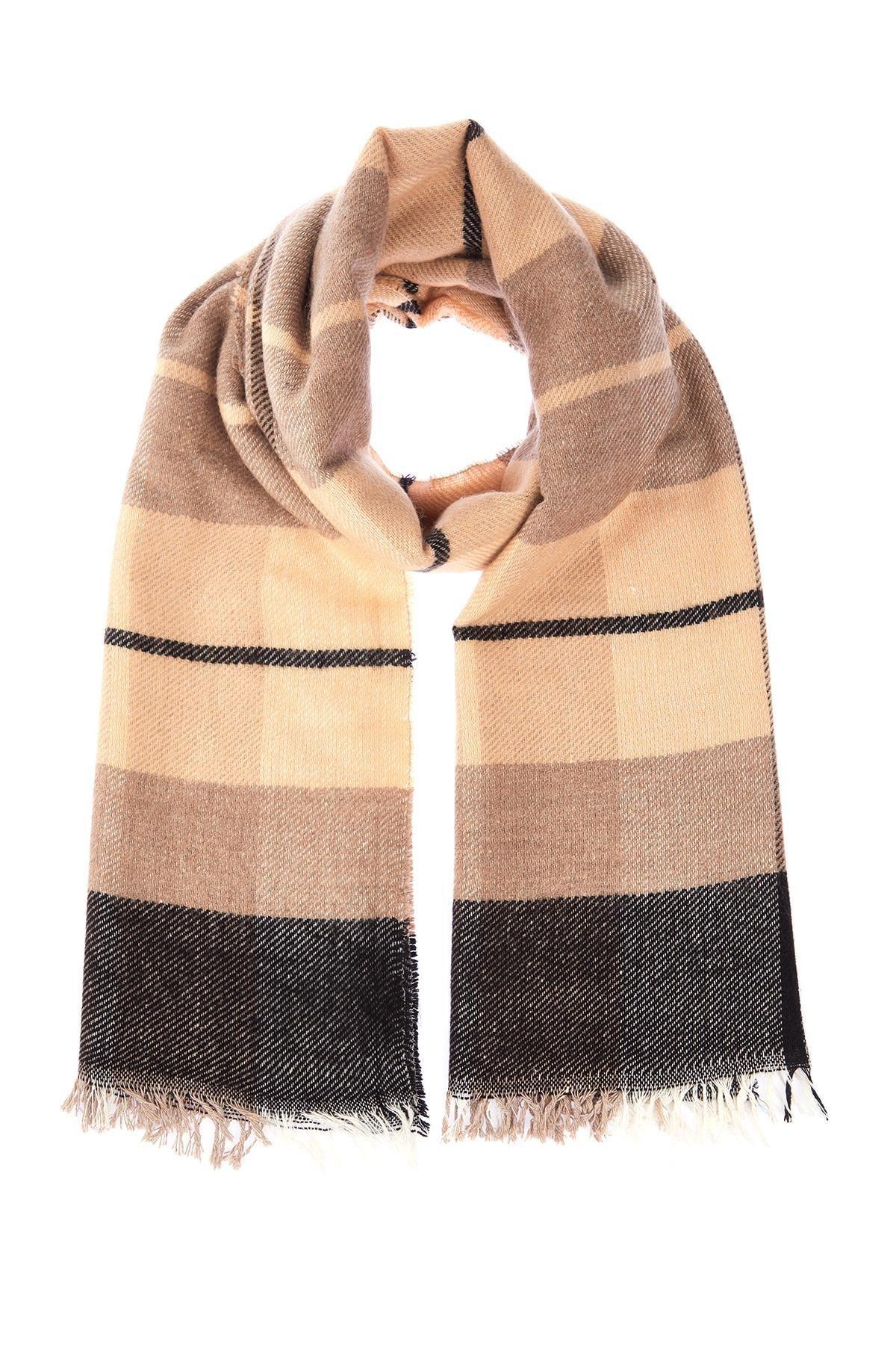 Beige Casual Scarf, Beige, large image number 1