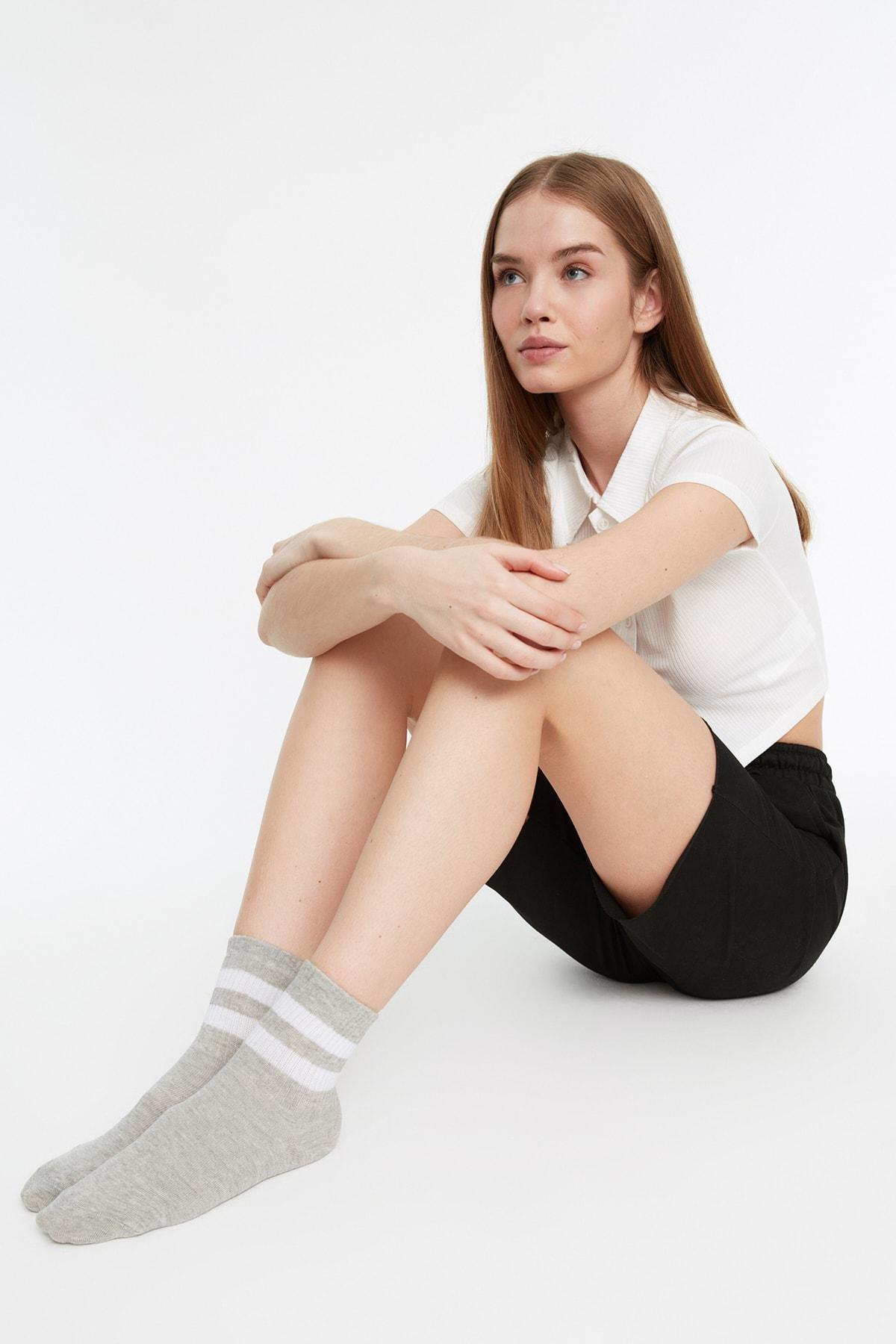 Multicolour Striped Socks, Set Of 3, Multicolor, large image number 3