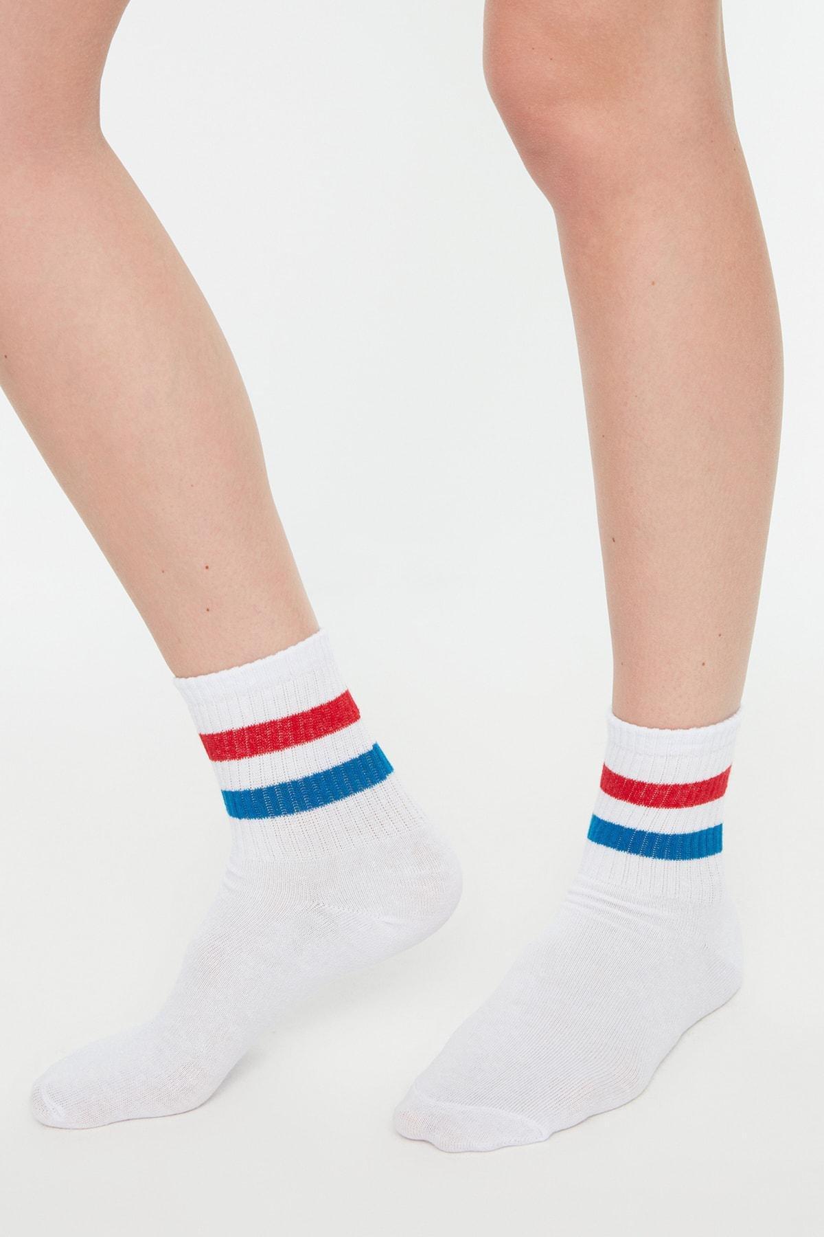 Multicolour Striped Socks, Set Of 3, Multicolor, large image number 5