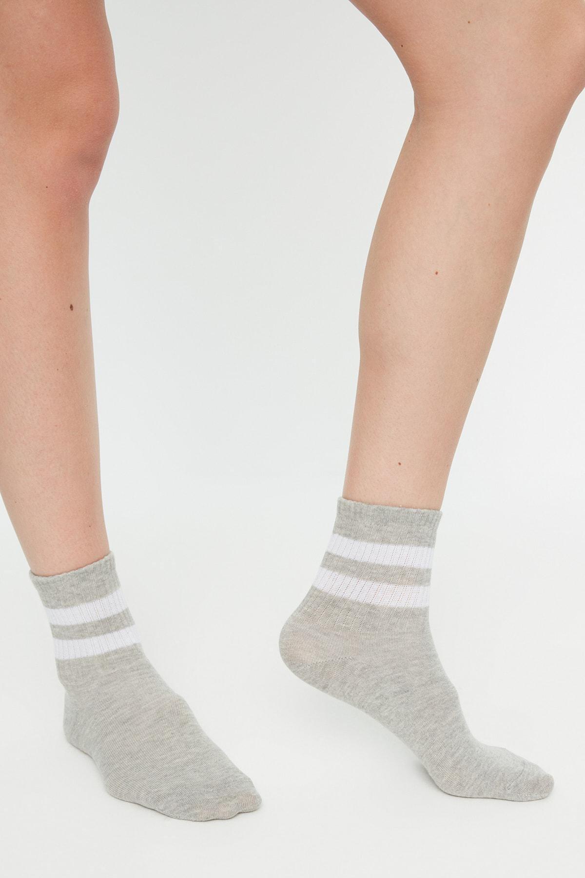Multicolour Striped Socks, Set Of 3, Multicolor, large image number 6