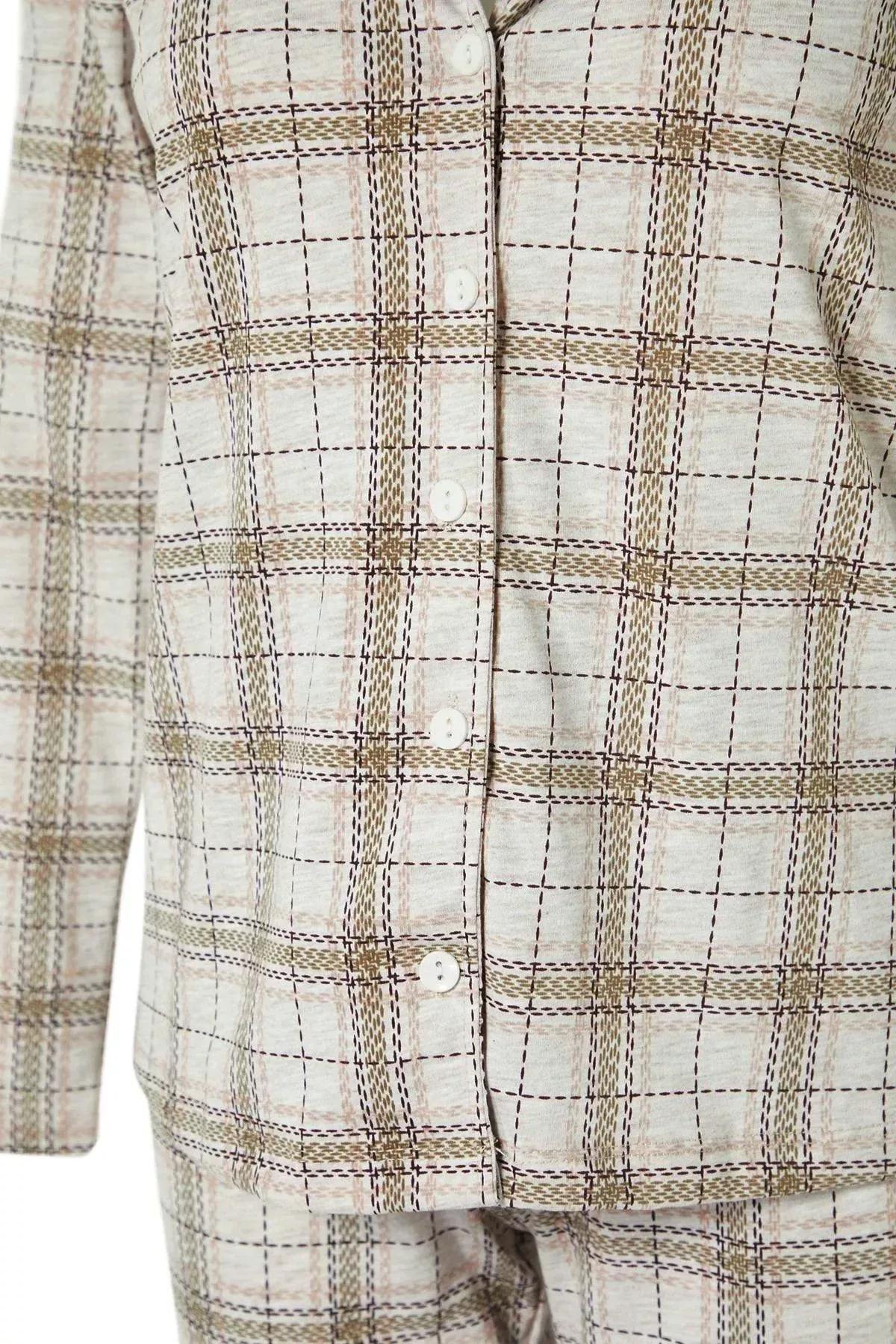 طقم بيجاما بخصر متوسط الارتفاع، بيج, Beige, large image number 9