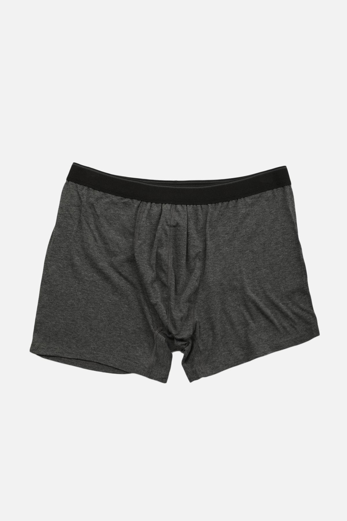 Trendyol - Black Mid-Waist Boxer Shorts, Set Of 3