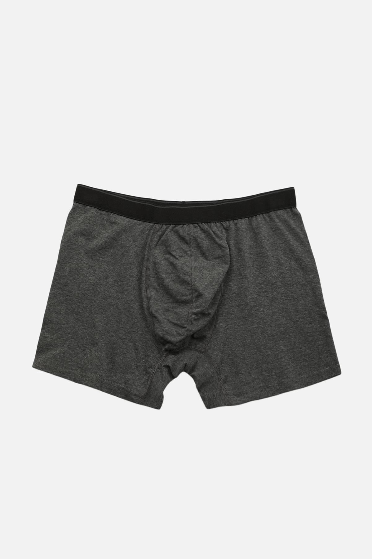Black Mid Waist Boxer Shorts, Set Of 3, , large image number 5