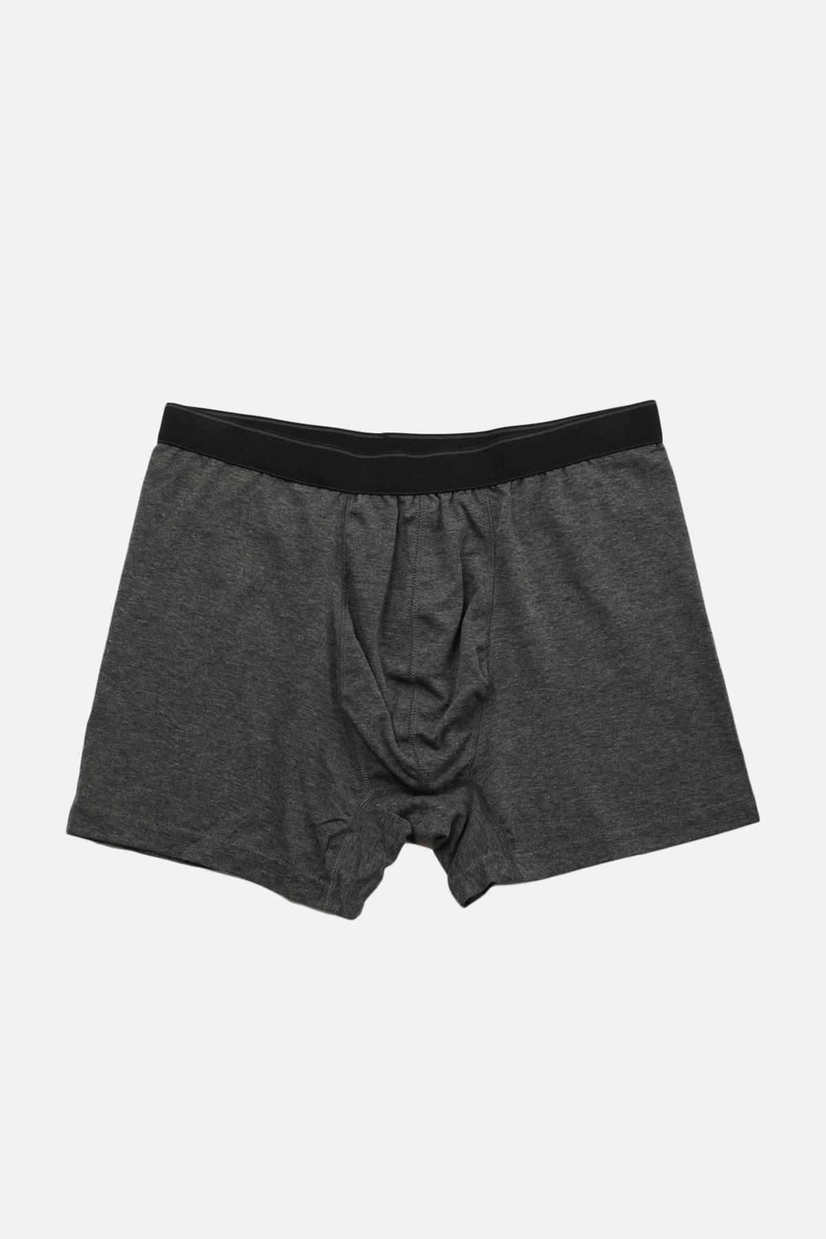 Black Mid Waist Boxer Shorts, Set Of 3, , large image number 6