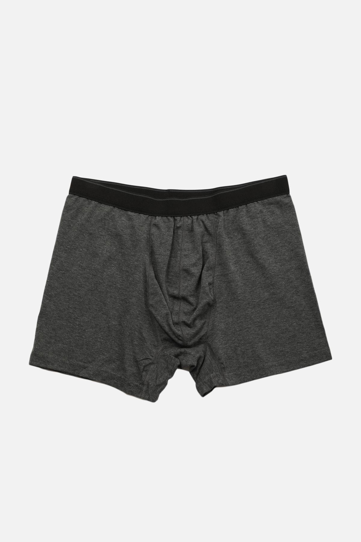 Trendyol - Black Mid-Waist Boxer Shorts, Set Of 3