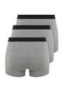 Trendyol - Black Mid-Waist Boxer Shorts, Set Of 3