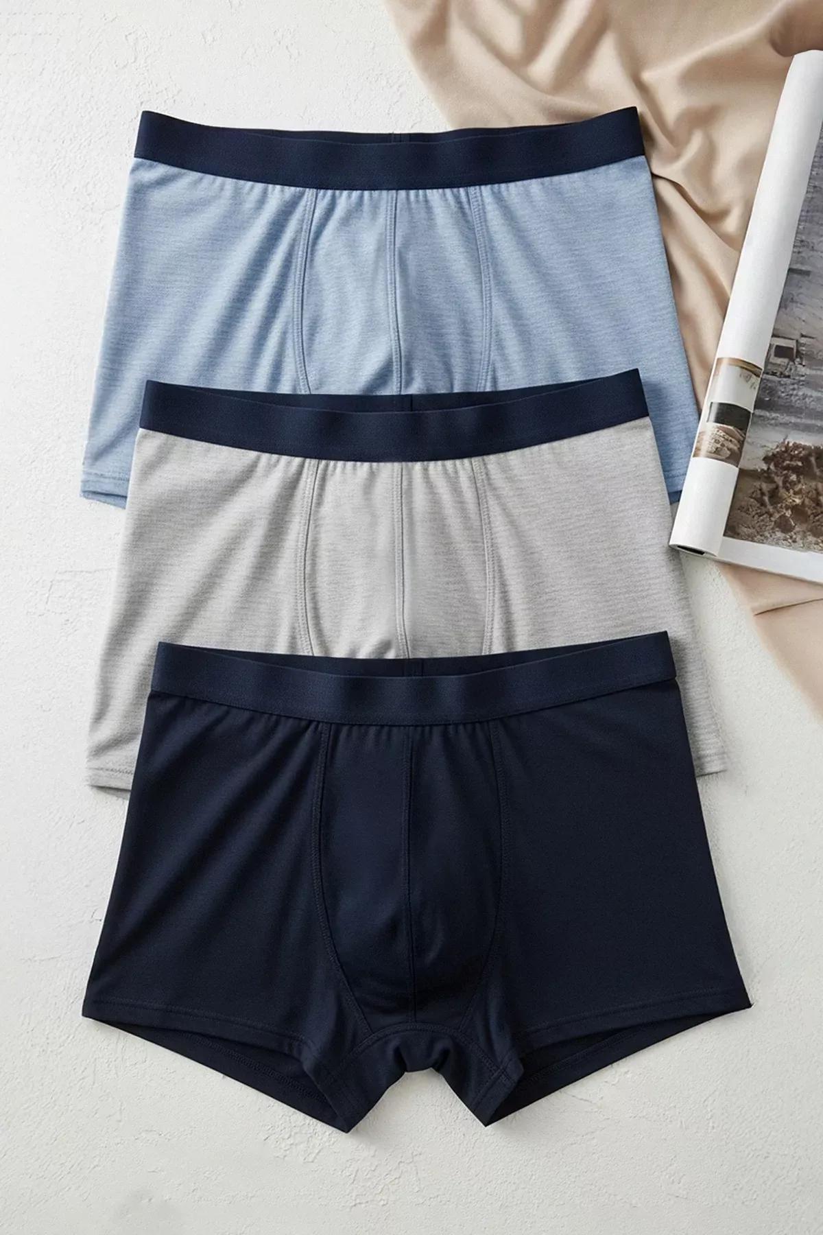 Blue-Navy Stretch Boxer Briefs, C101_7385, large image number 1