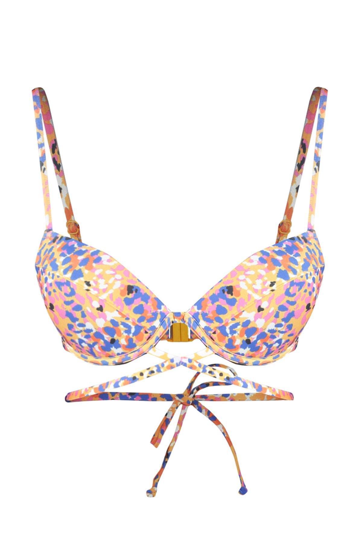 Multicolour Floral Bikini Top, , large image number 0