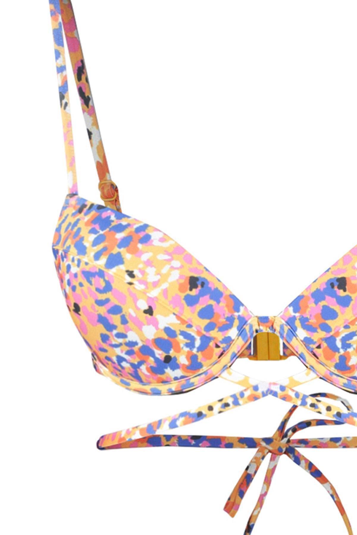 Multicolour Floral Bikini Top, , large image number 2