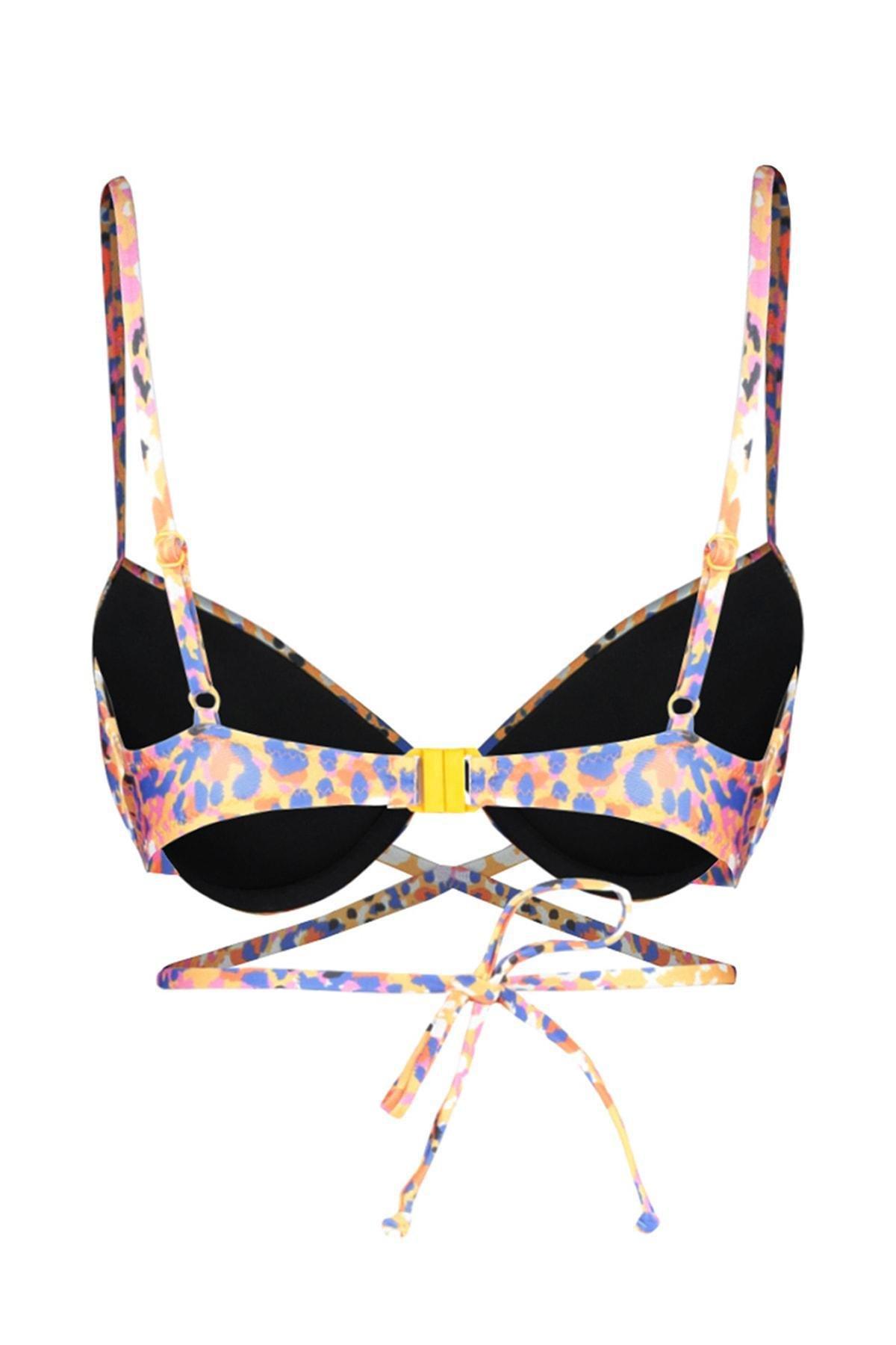 Multicolour Floral Bikini Top, , large image number 5