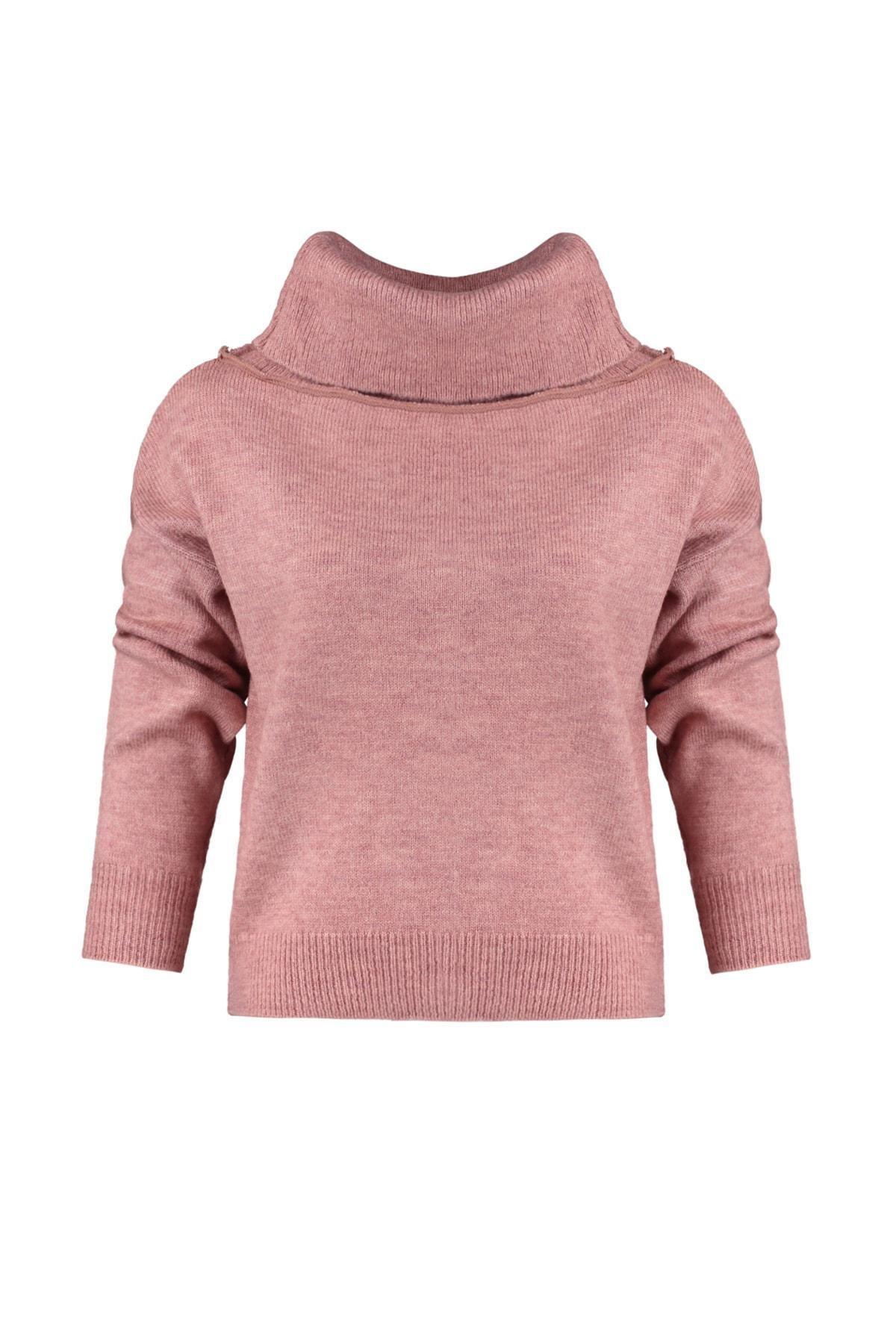 Pink Carmen Collar Sweater, Pink, large image number 5