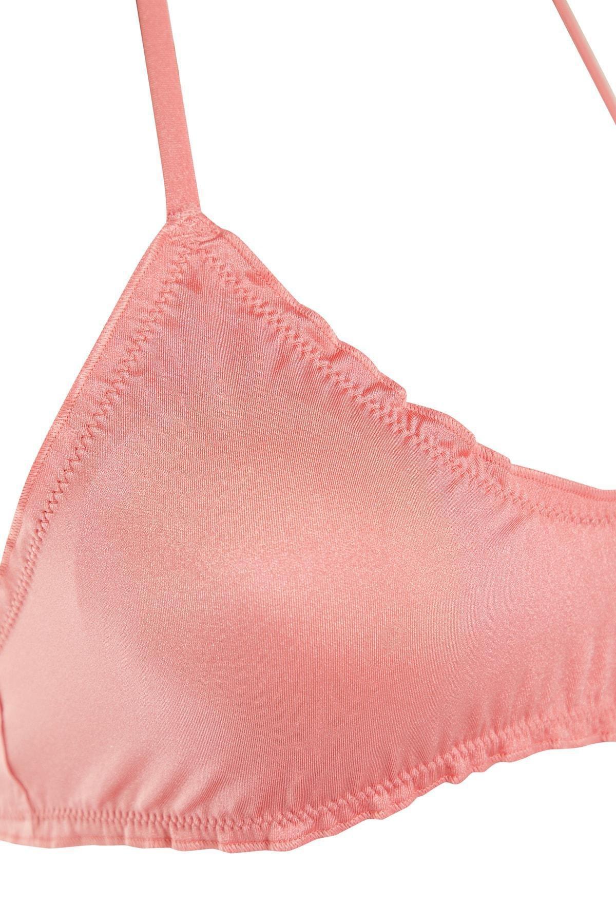 Pink Ruffle Bikini Top, Pink, large image number 7