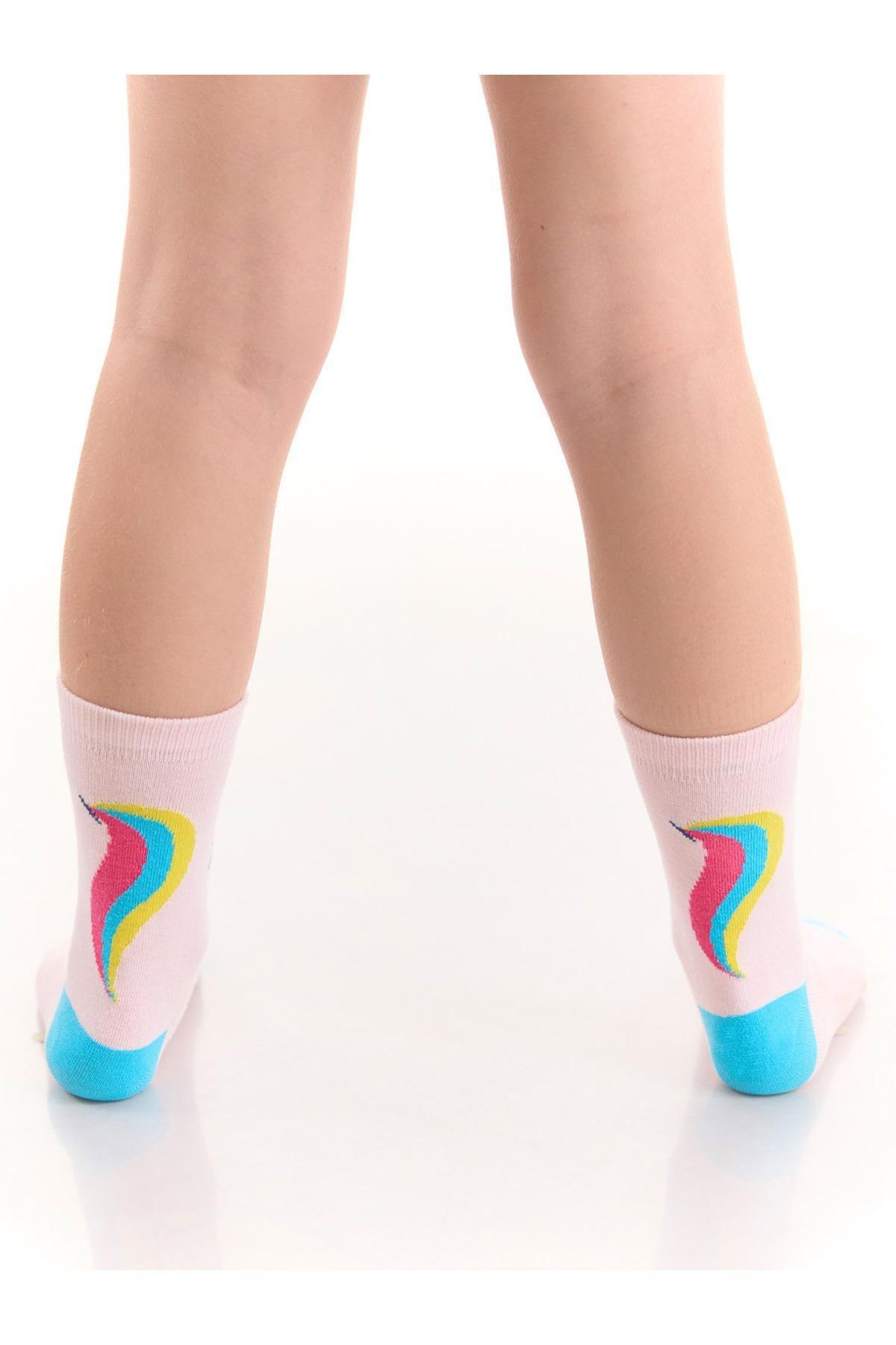 Denokids - Multicolour Printed Socks, Set Of 2, Kids Girls