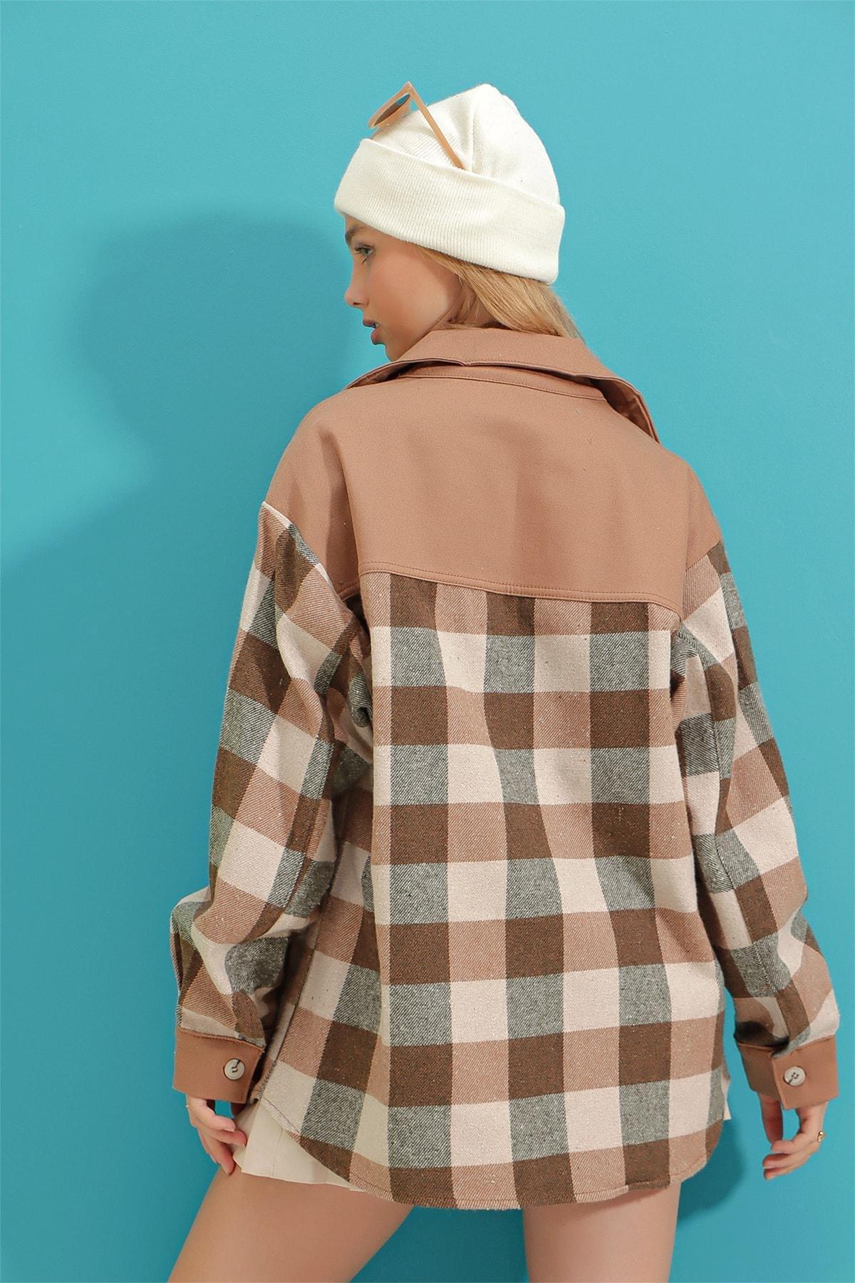 Beige Plaid Shirt, , large image number 3