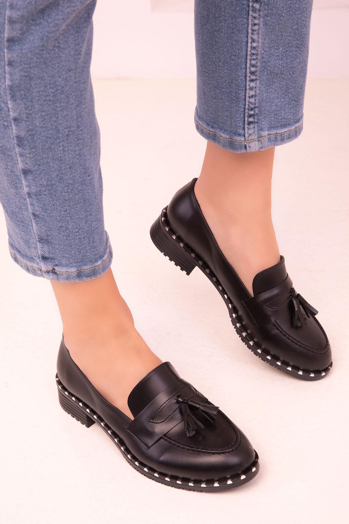 Black Casual Shoes, BLACK, large image number 3