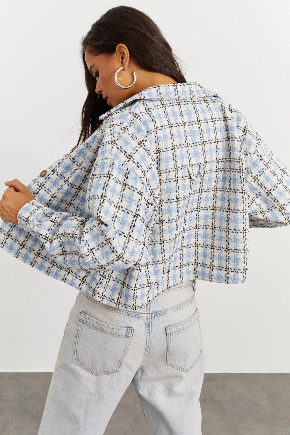 Blue Plaid Jacket, , large image number 0