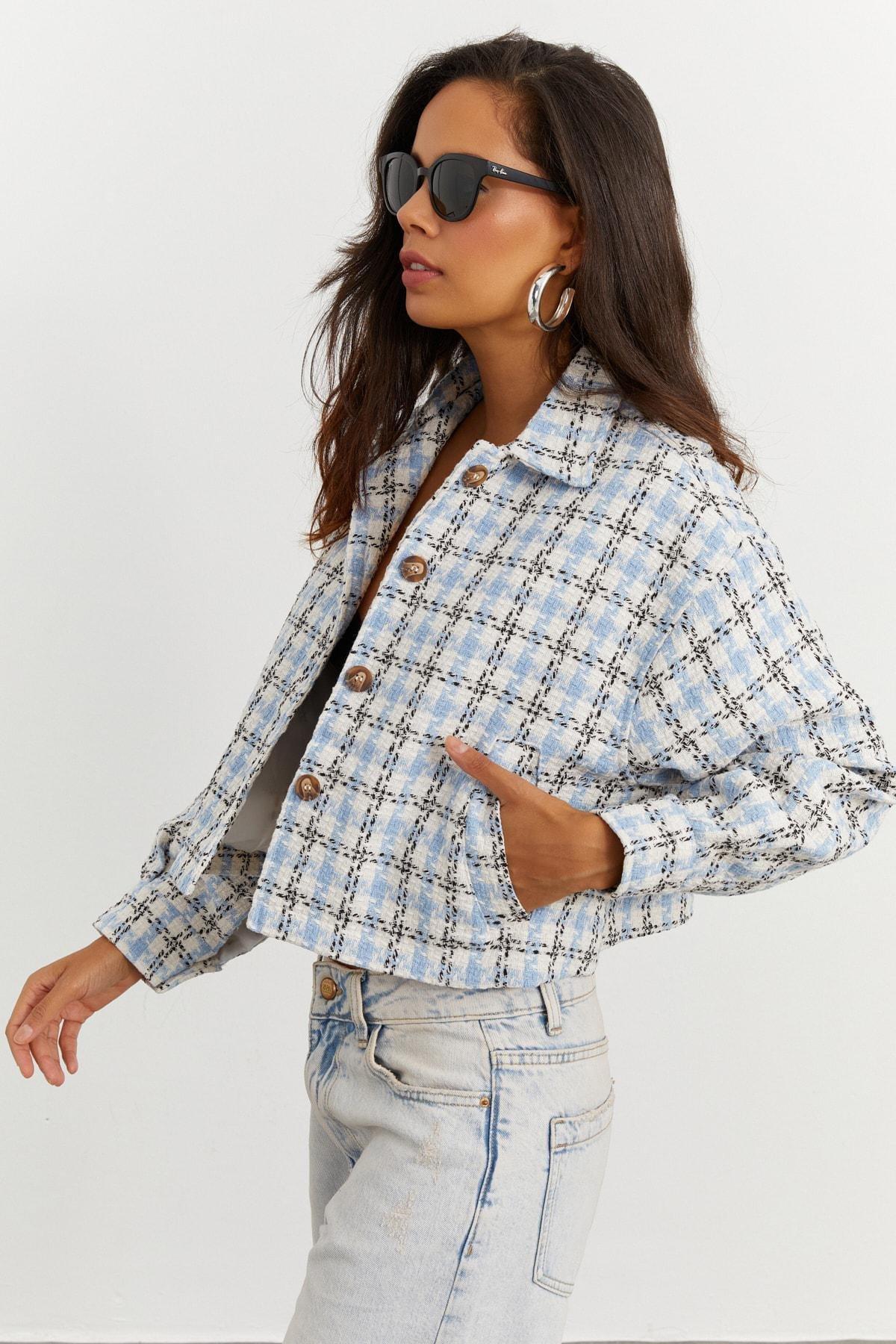 Blue Plaid Jacket, , large image number 2