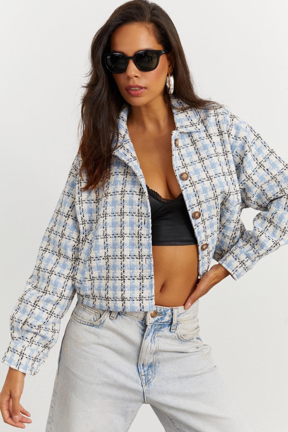 Blue Plaid Jacket, , large image number 3