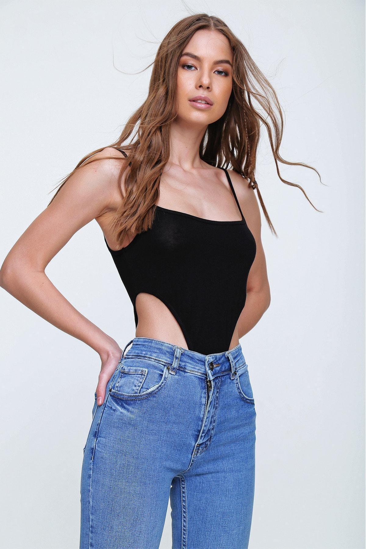 Black Women Bodysuit, , large image number 2