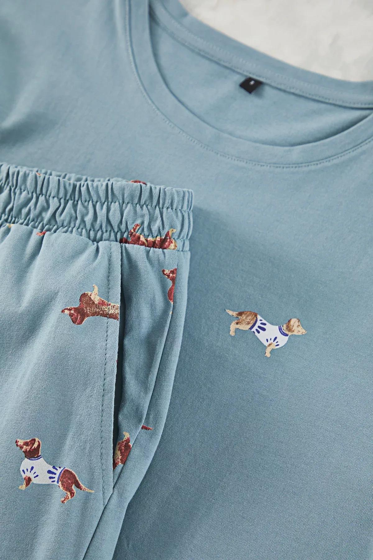 Blue Animal Pajama Set, , large image number 1
