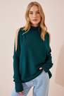 Happiness - Green Basic Oversized Sweater