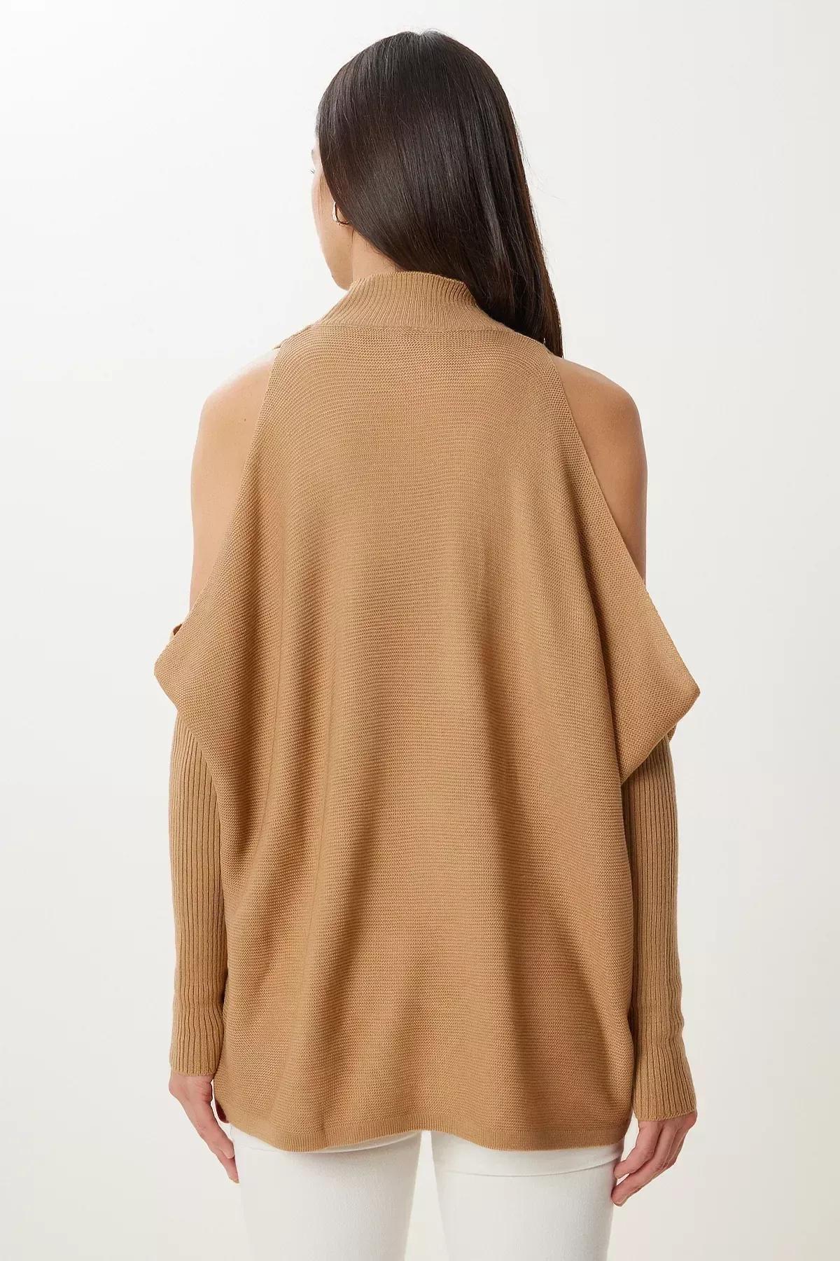 Beige Oversized Sweater, BISCUIT, large image number 2