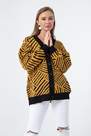 Lafaba - Yellow Oversized Buttoned Knitted Cardigan