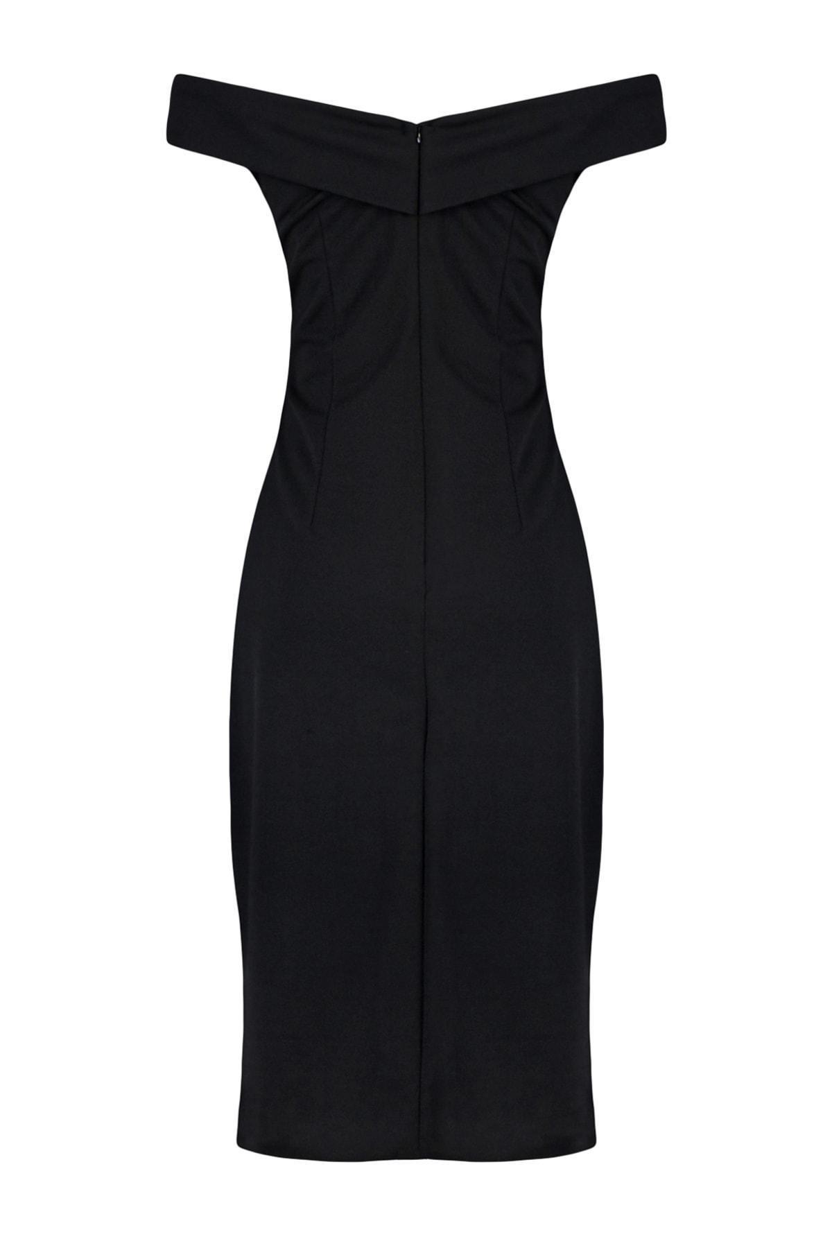 Black A Line Plus Size Dress, , large image number 6