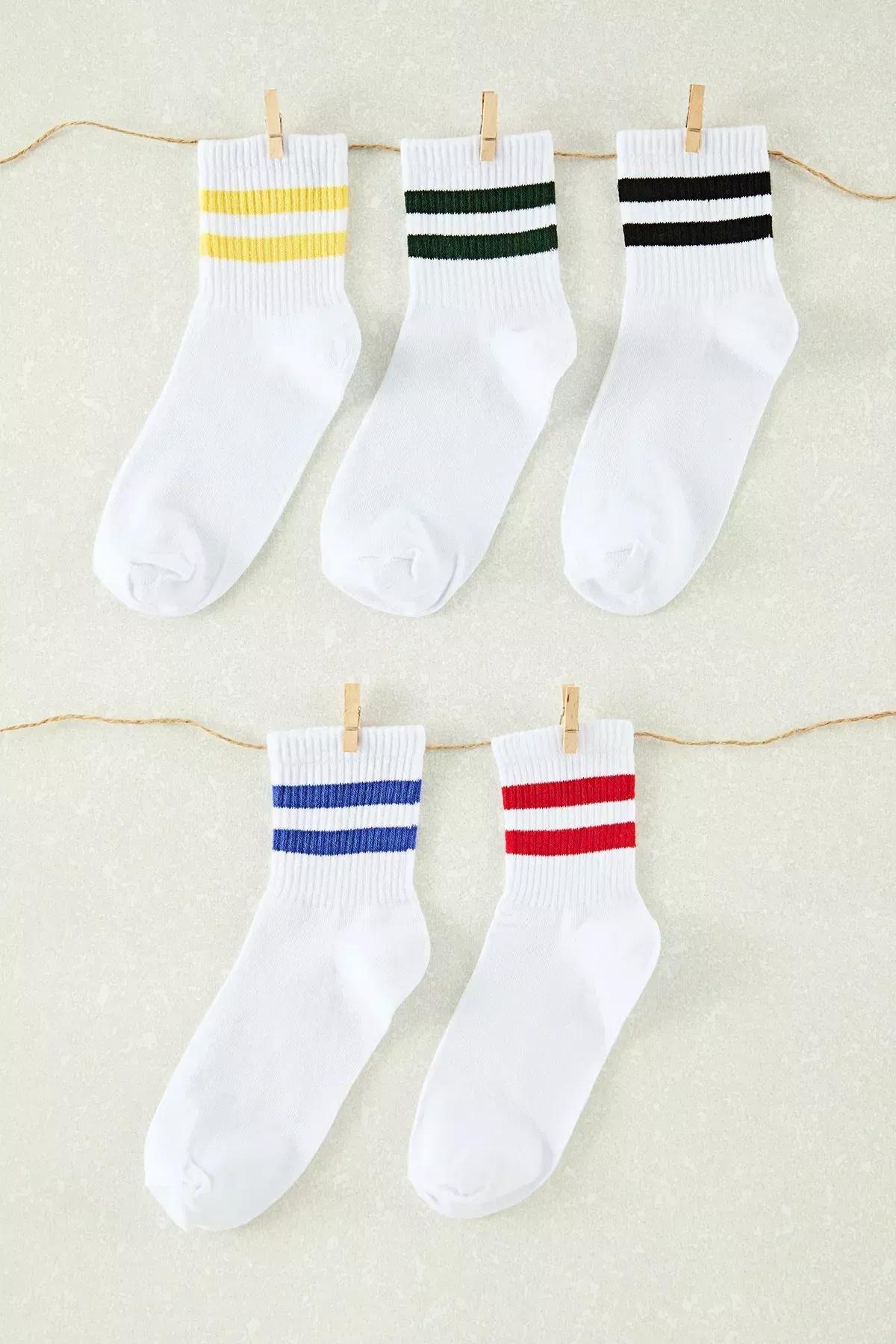 Multicolour Socks, Set Of 5, Multicolor, large image number 7